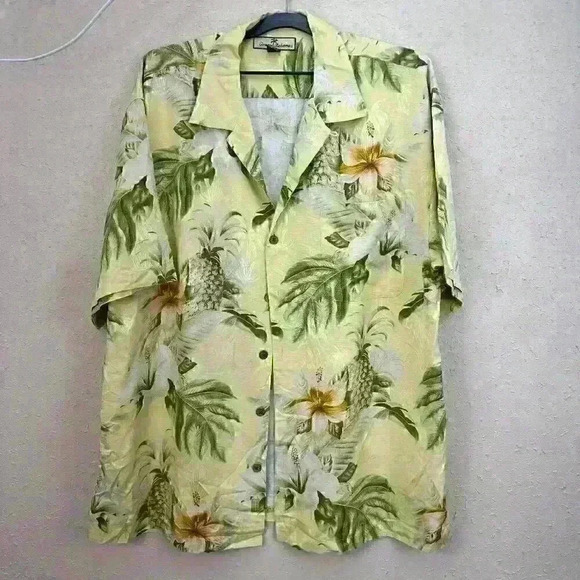 Tommy Bahama floral Hawaiian mens shirt sz L MC2 - Picture 1 of 9